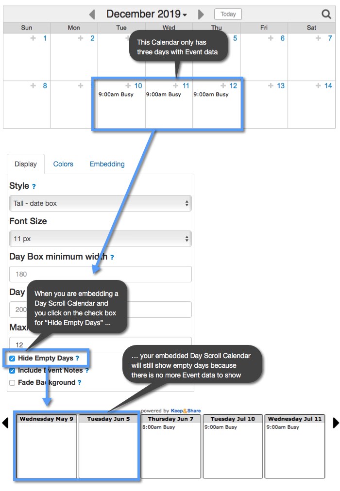 low data calendar example