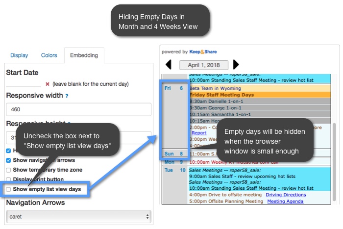 hiding empty calendar days